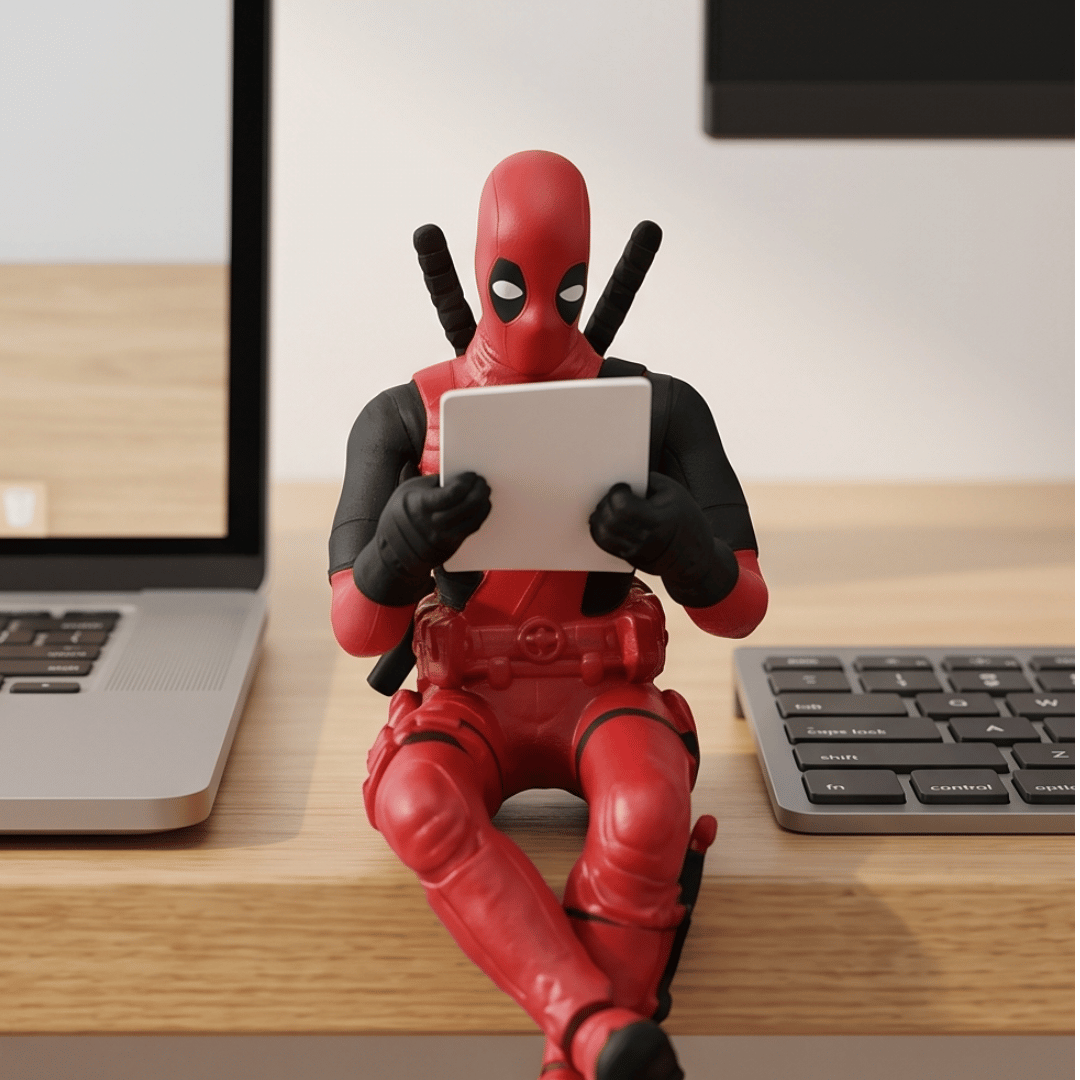 PVC Superhero Action Figure Set | 3 Movable Joint Models | Desk, Home and Car Decor | Red