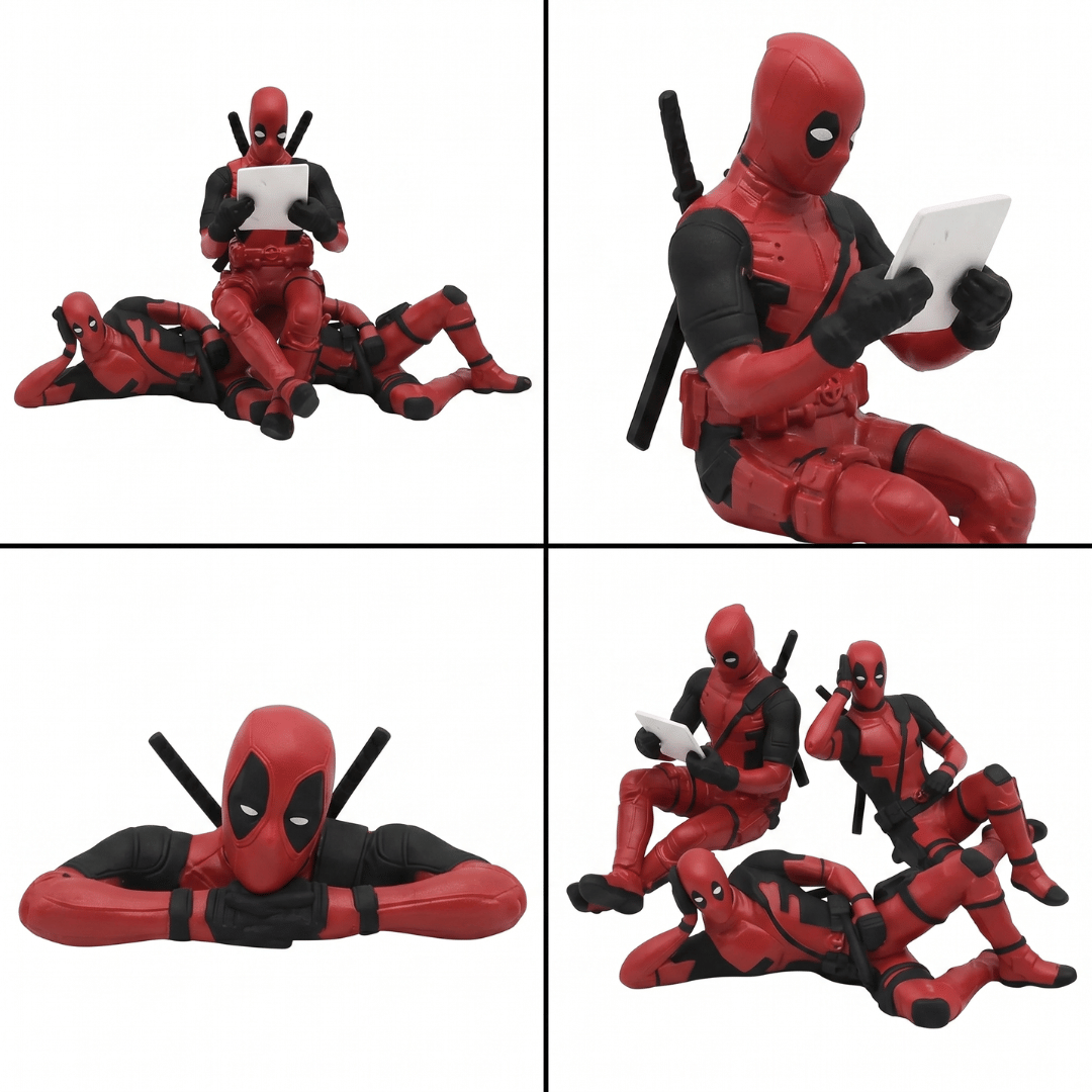 PVC Superhero Action Figure Set | 3 Movable Joint Models | Desk, Home and Car Decor | Red