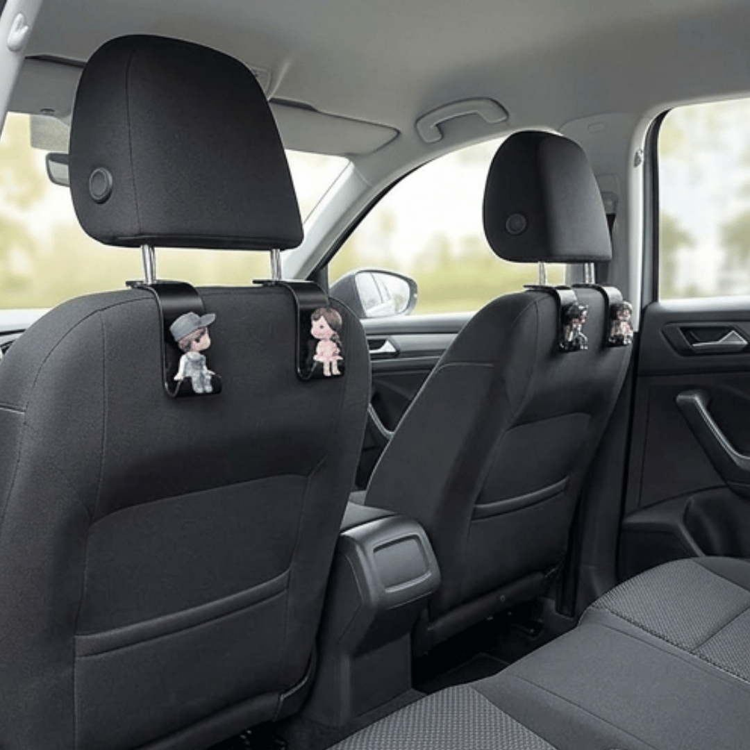 Car Backseat Headrest Hook Hanger | Universal Fit | Space Saver Car Organizer | Pack of 2