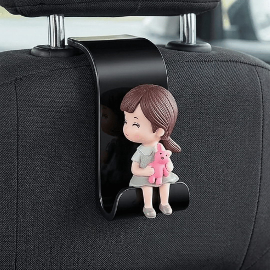 Car Backseat Headrest Hook Hanger | Universal Fit | Space Saver Car Organizer | Pack of 2