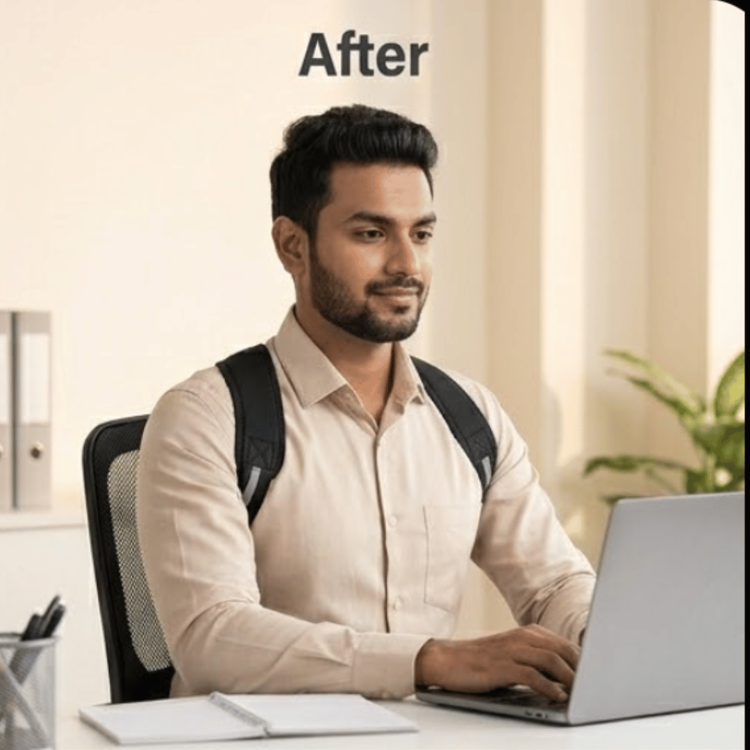 Neoprene Posture Corrector Belt | Back and Shoulder Support Brace | For Men and Women | Waist Size 32 to 38