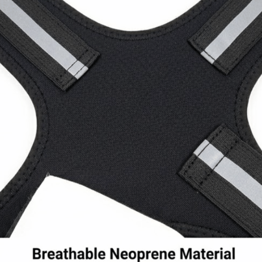 Neoprene Posture Corrector Belt | Back and Shoulder Support Brace | For Men and Women | Waist Size 32 to 38