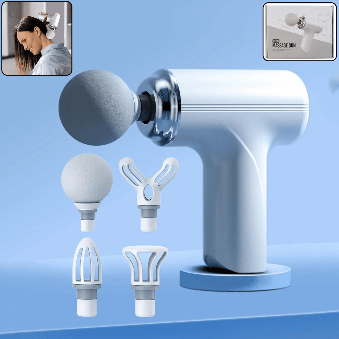 Electric Vibrating Massage Gun | Multiple  Interchangeable Heads | Deep Tissue Muscle  Relaxer | Rechargeable