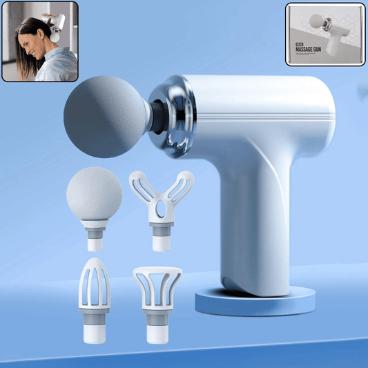 Electric Vibrating Massage Gun | Multiple  Interchangeable Heads | Deep Tissue Muscle  Relaxer | Rechargeable
