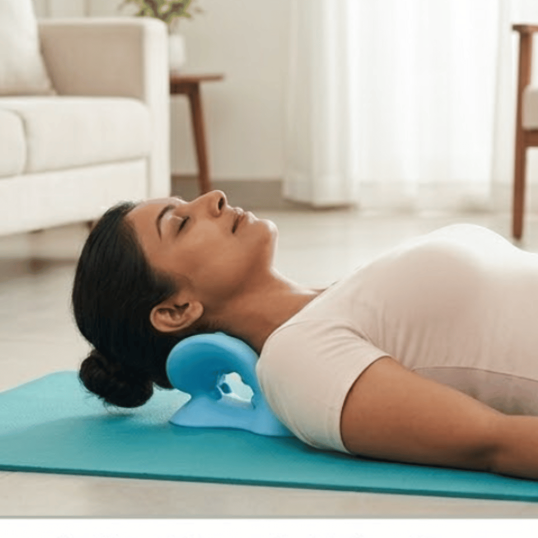Cervical Neck Relaxer Pillow | Orthopedic Memory Foam Contour Pillow | Neck and Shoulder Pain Relief