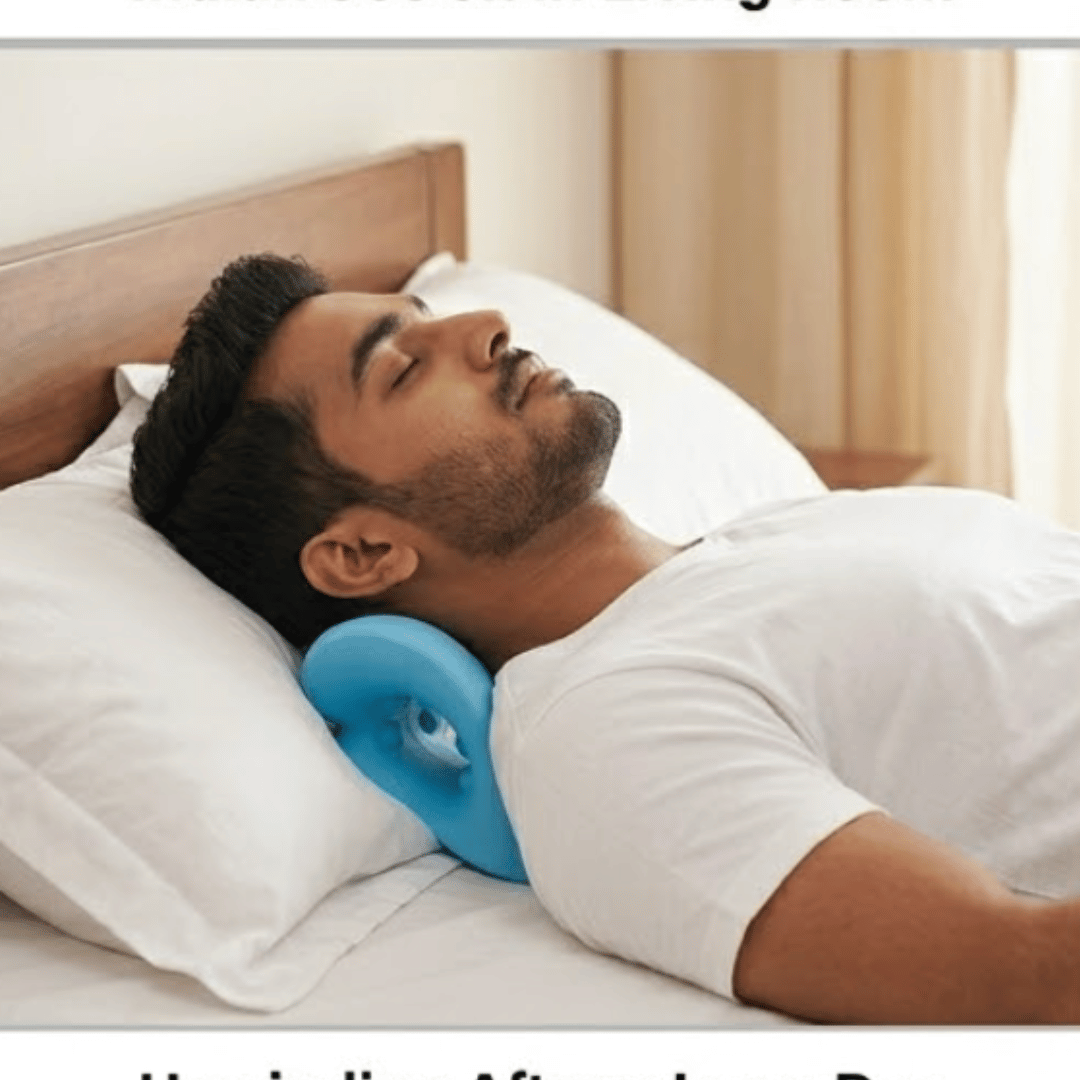 Cervical Neck Relaxer Pillow | Orthopedic Memory Foam Contour Pillow | Neck and Shoulder Pain Relief
