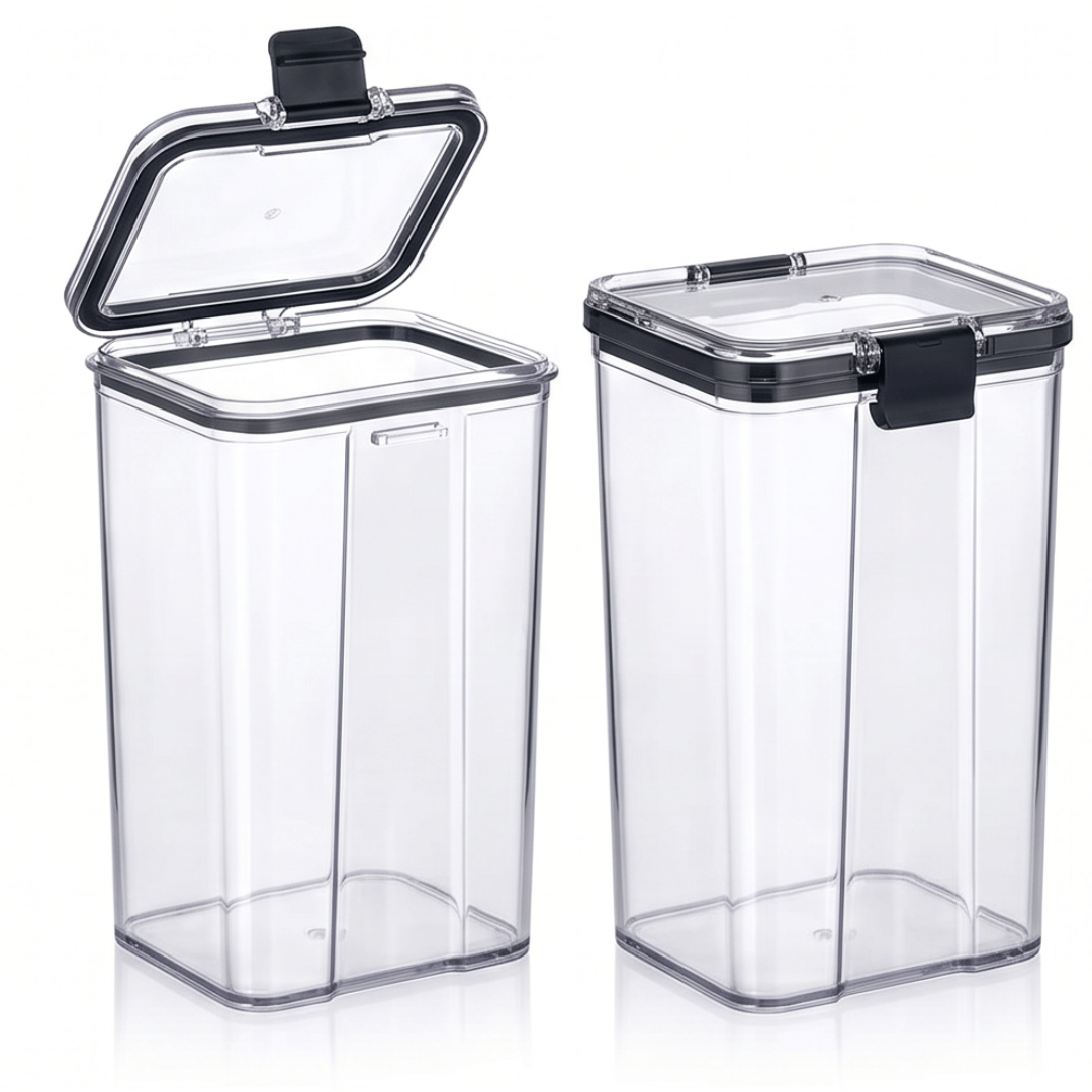 Airtight Kitchen Storage Container Set with Locking Lid | Pack of 6 | Fridge and Pantry Organizer
