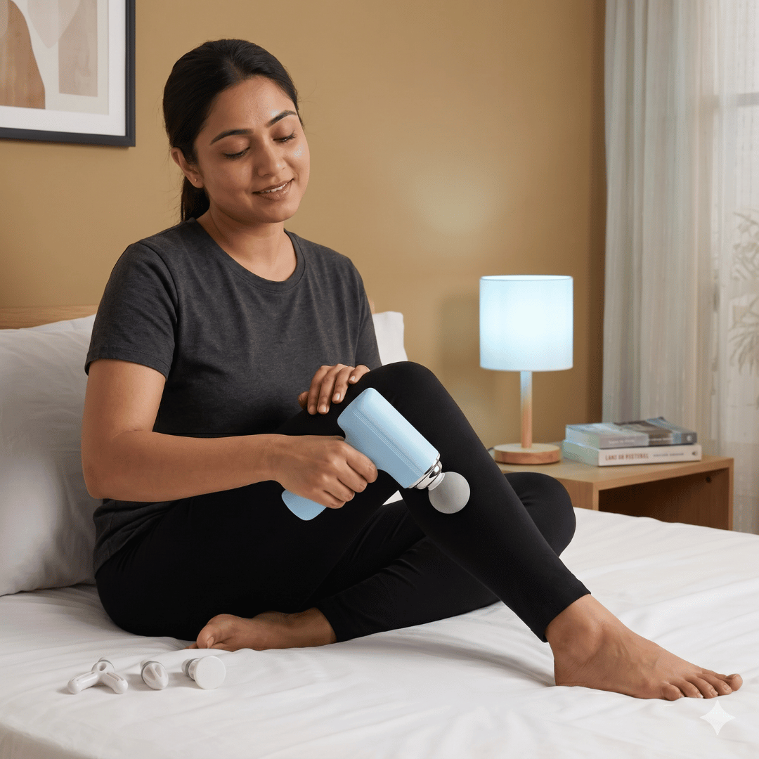 Electric Vibrating Massage Gun | Multiple  Interchangeable Heads | Deep Tissue Muscle  Relaxer | Rechargeable