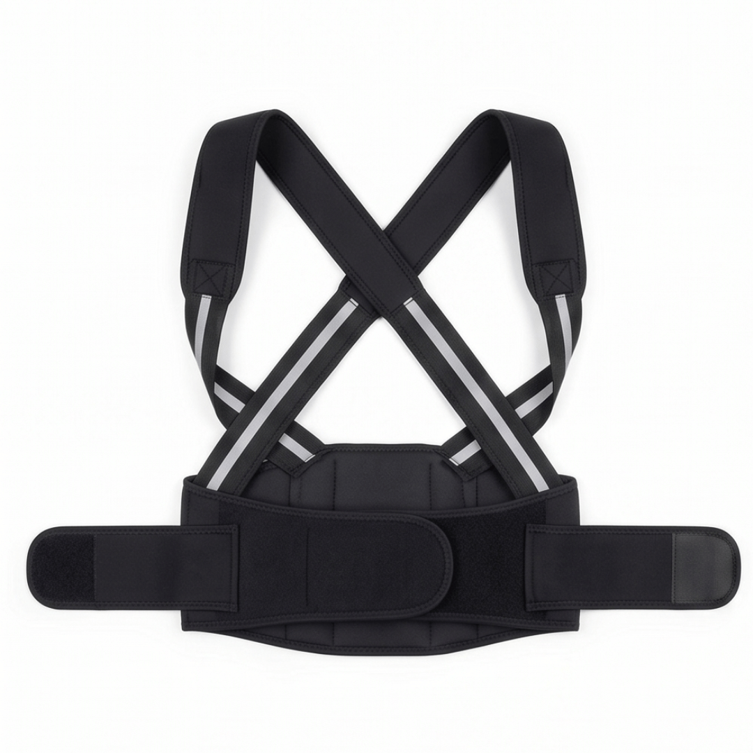 Neoprene Posture Corrector Belt | Back and Shoulder Support Brace | For Men and Women | Waist Size 32 to 38