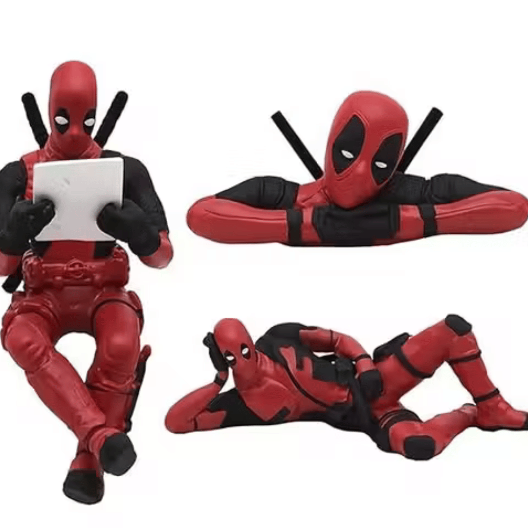 PVC Superhero Action Figure Set | 3 Movable Joint Models | Desk, Home and Car Decor | Red